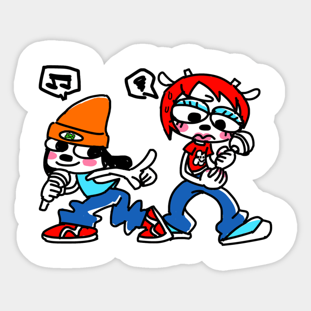 Parappa and Lammy Sticker by REDZtheARTIST